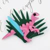 Blucome Cartoon Dinosaur Brooch Acrylic Creative Velociraptor Dinosaur Pin for Bag Suit New Year Gift