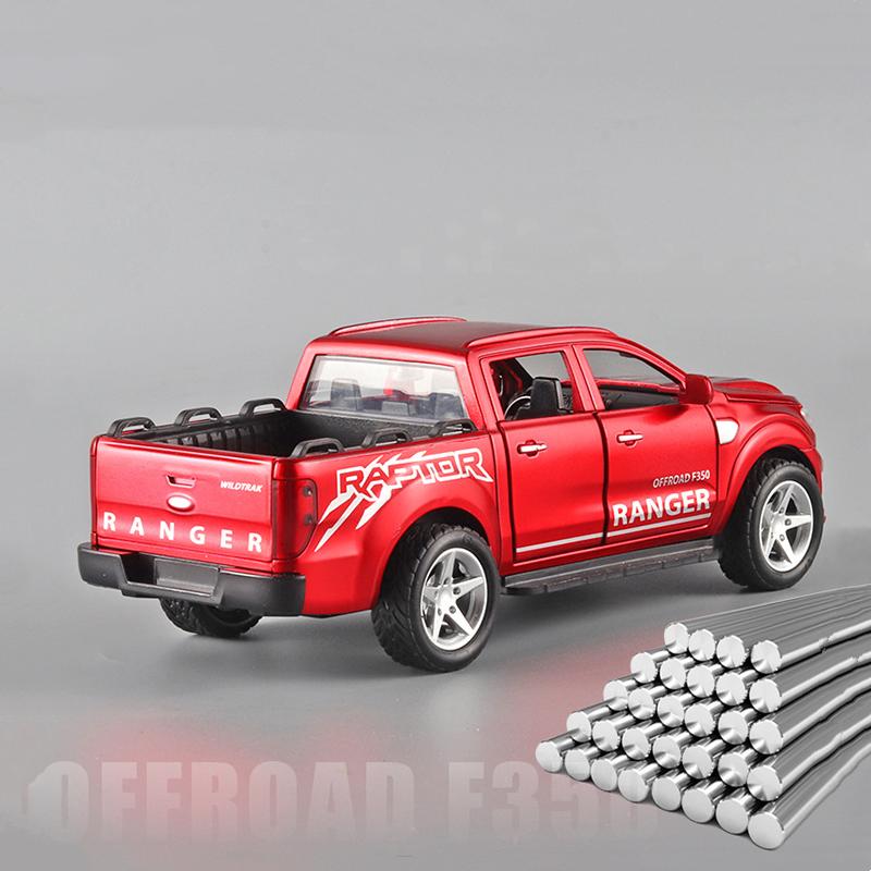 1/32 Ford Raptor F350 Пикап Модель автомобиля из сплава Литой металл Внедорожники Модель автомобиля Симуляция Звук и свет Детские игрушки Подарок