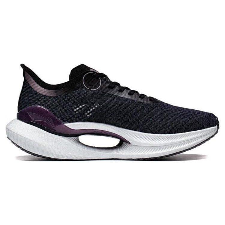 Li Ning Shadow 2 Essential Амортизация Дышащие Легкие Упругие Низкие Кроссовки для Бега Мужские Черные ARRT005-5