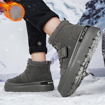 Зимние новые теплые зимние ботинки большого размера на толстой подошве из бархата, легкие повседневные модные хлопковые туфли