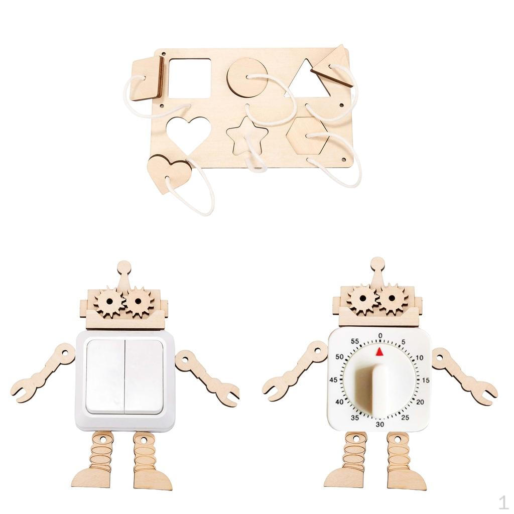 Montessori Busy Board DIY Accessories Fine Motor Skill Early Educational Development Toy Unpainted