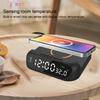 Беспроводное зарядное устройство с цифровым будильником, дисплеем температуры, широкой совместимостью, быстрой зарядкой 15 Вт
