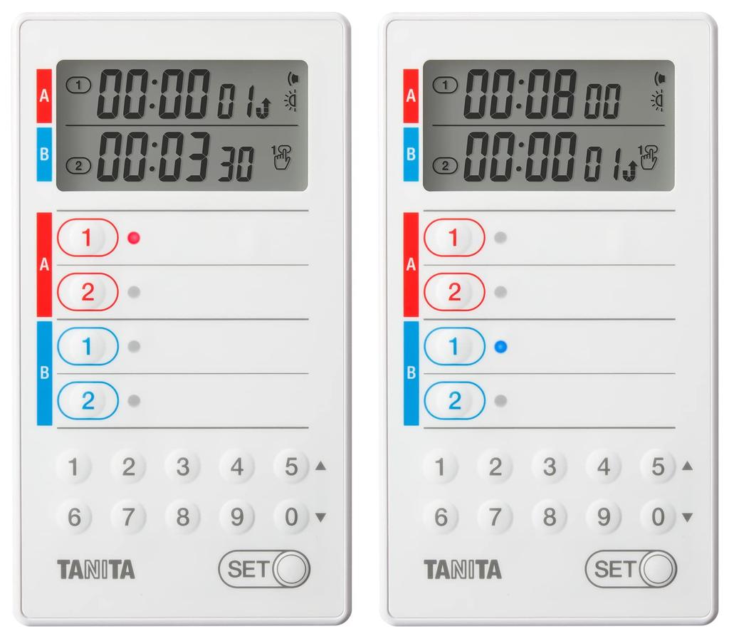 Tanita Professional Digital Timer, 100-Hour Timer, White, TD-427-WH, 8.9 x 16 x 2.8 cm