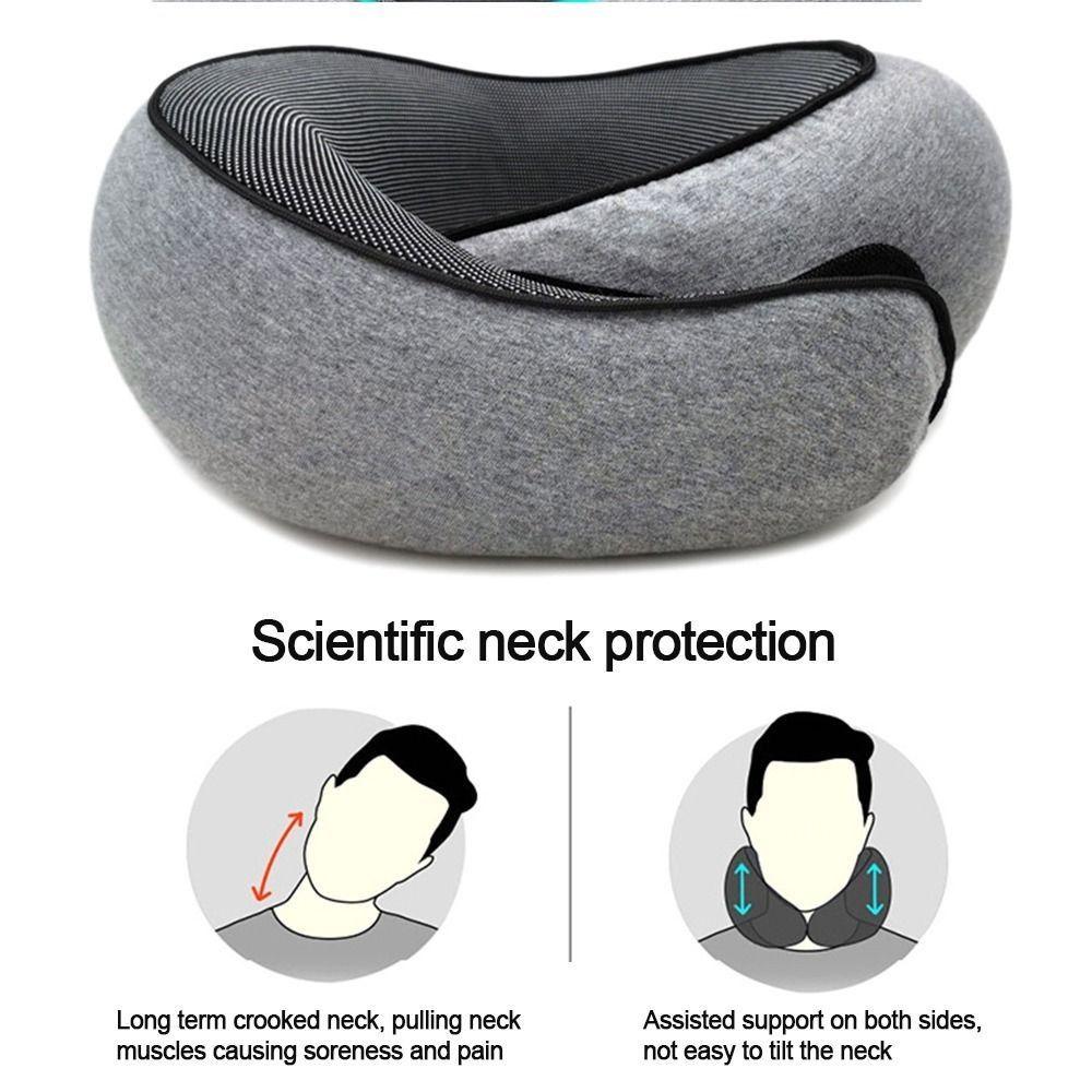 U-shaped Travel Neck Pillow Soft Airplane Cushion Portable Memory Foam Pillow