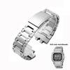 Ремешок для часов Casio G-SHOCK-GMW-B5000 из цельной нержавеющей стали Браслет с мелкими квадратами Аксессуары для часов Ремень