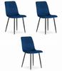 Lava Chair - Navy Blue Velvet X 3