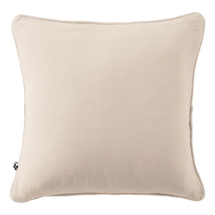 Coussin déhoussable avec passepoil "Gaïa" 45 x 45 cm "Gaze de Coton" l'Effet Papillon