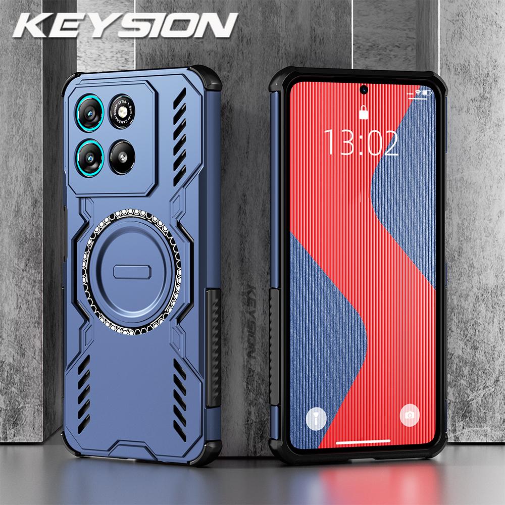 KEYSION Термозащитный чехол для Motorola G86 5G G57 G67 Power Магнитное охлаждение Ударопрочный чехол для телефона для MOTO G100 G15 G75 5G