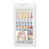 Kuretake Brush Pens, ZIG Clean Color Real Brush, 6 Warm Pale Colors, Set RB-6000AT/6VG