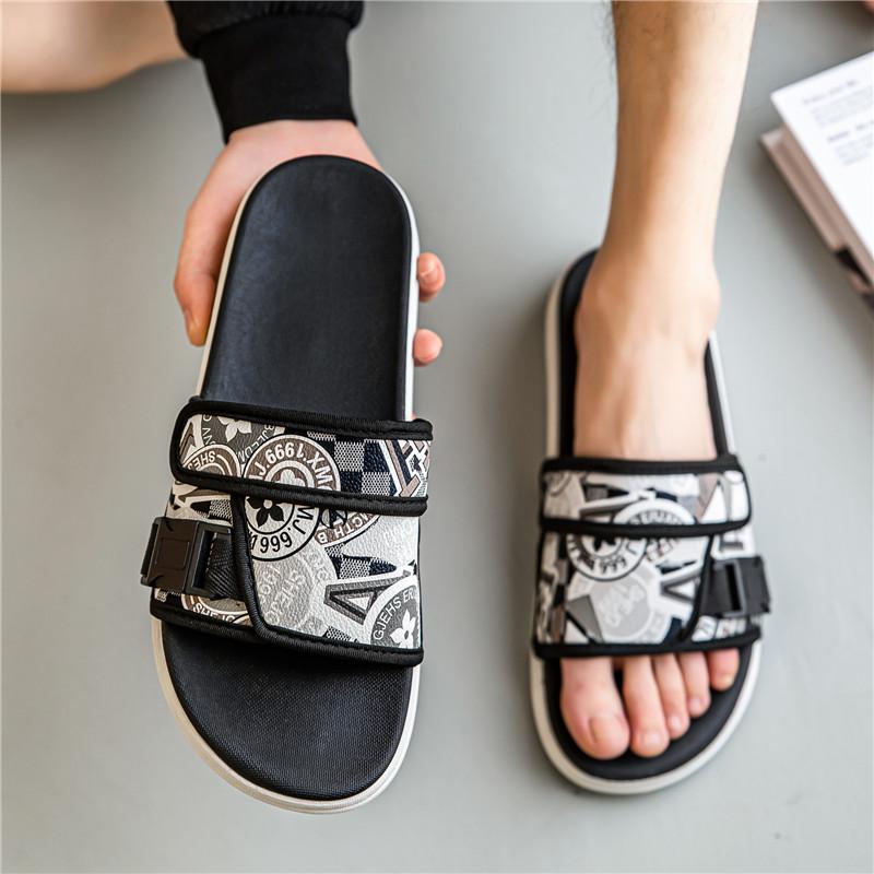 Slippers for menTrendy Style Letter Print Design High Quality Beach Slippers Can Be Worn Out Premium Women's Casual