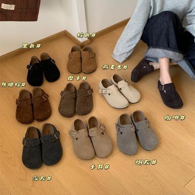 Женские туфли Birken 2025 осень новые туфли-бини на одной педали туфли с большой головой уродливые милые туфли ретро Birken ленивые туфли