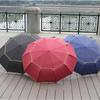 Большой автоматический двухслойный зонт для гольфа с длинной ручкой, двойной зонт, уличный большой зонт, деловой зонт