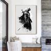 Винтажный абстрактный минималистичный рыцарь-убийца, чернильная стирка, художественная картина на холсте, настенный постер, принты, фотографии для гостиной, спальни, декор