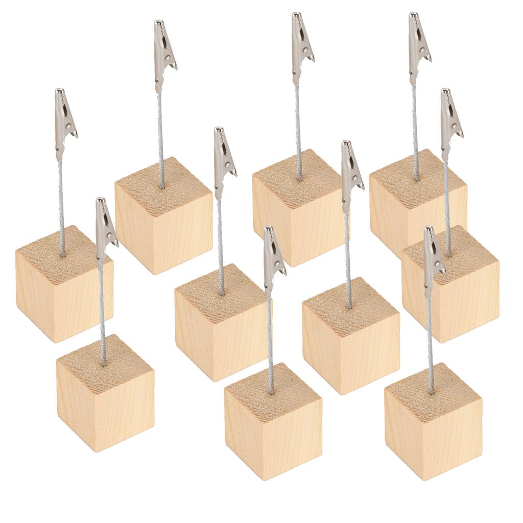 10 шт. Зажим для заметок, деревянная основа, держатель для фото, номера, настольные карточки, держатель для заметок