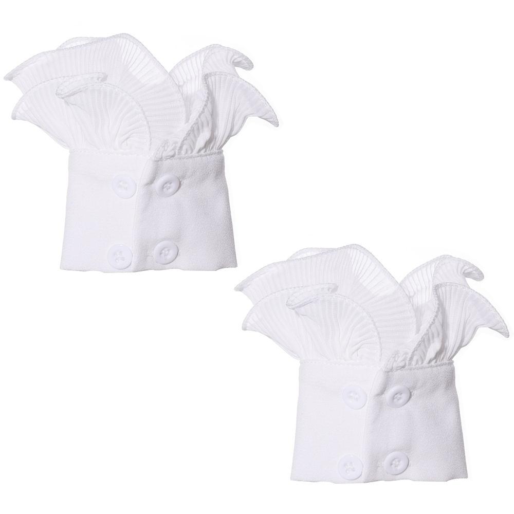 Fashion Cotton Ruffles Lace Fake Collar Blouse Vintage Detachable Shirt False Collar Lapel Blouse Top Women Clothes Accessories