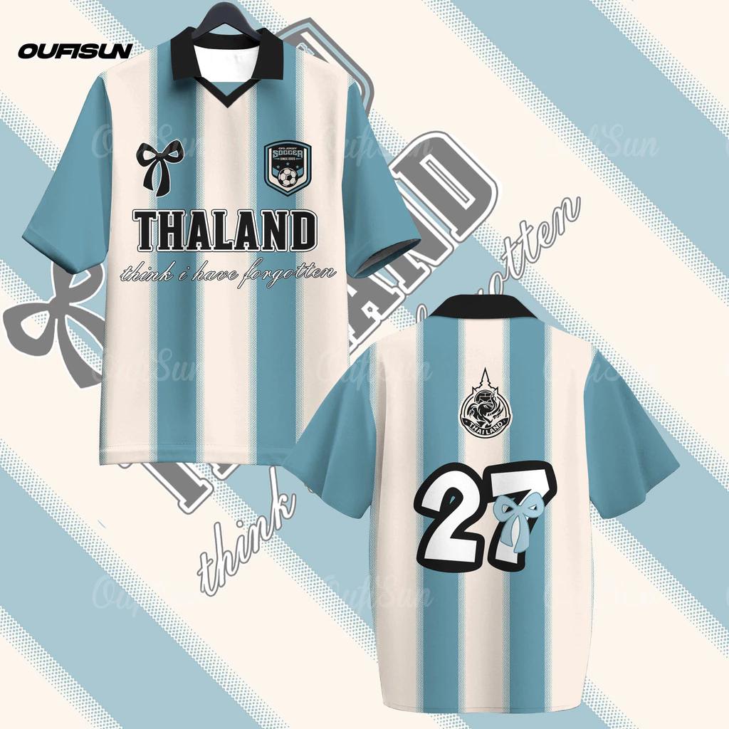 ТАИЛАНД Футбол Футбол Поло Винтажная Футболка Национальная Сборная Унисекс Мужчины Женщины Спорт Тренировка ФУТБОЛКА БОЛЕЙ ПРИНТ Быстросохнущая С коротким рукавом Форма