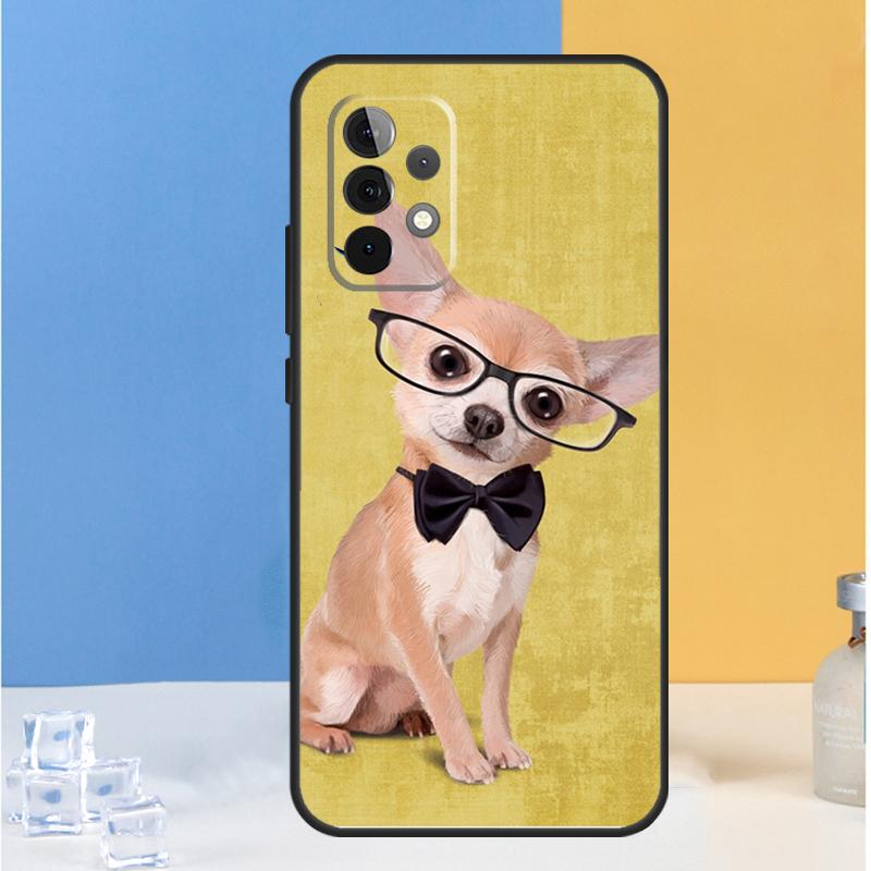 Чехол для Samsung Galaxy A05 A06 A13 A33 A53 A36 A26 A16 A54 A34 A14 A32 A52 A55 A35 A15 A56 с собакой Чихуахуа