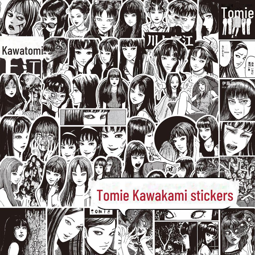 1000 черно-белых аниме-наклеек: Demon Slayer, One Piece и многое другое для украшения блокнота