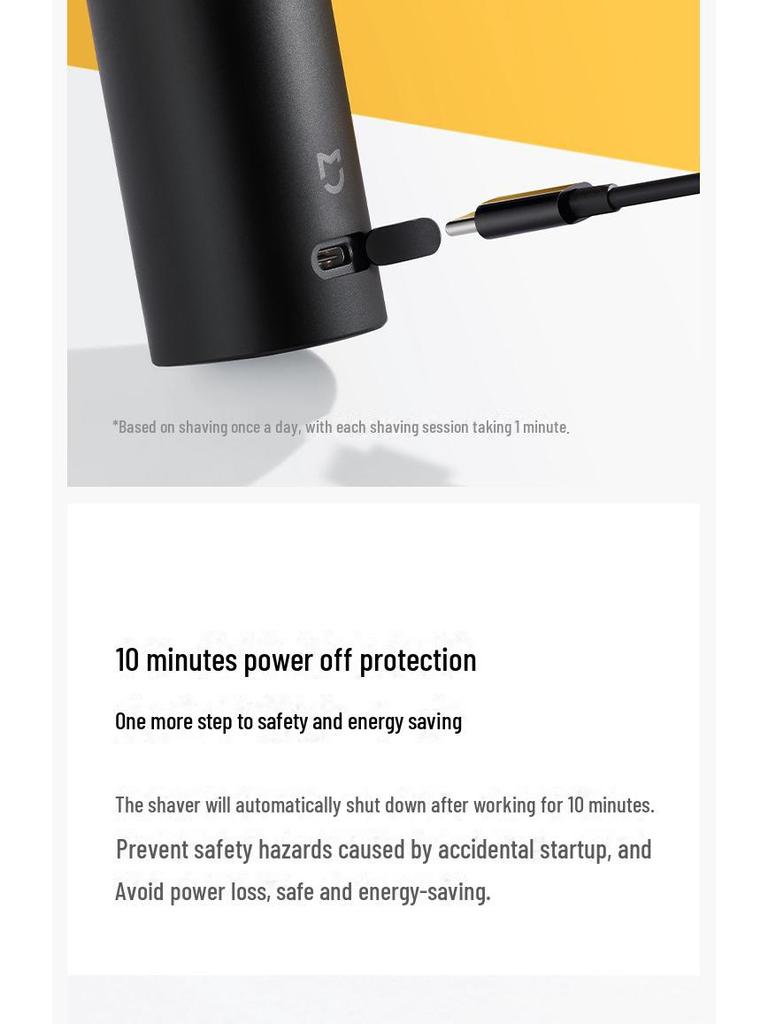 Электробритва для мужчин Xiaomi S300 — портативная, перезаряжаемая, многофункциональная, моющаяся, с тремя головками.