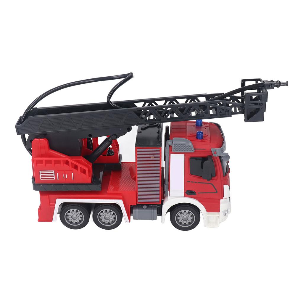Fire Engine Toy with Light Sound Working Water Pump Ladder Remote Control 2.4G Simulation Toy Model