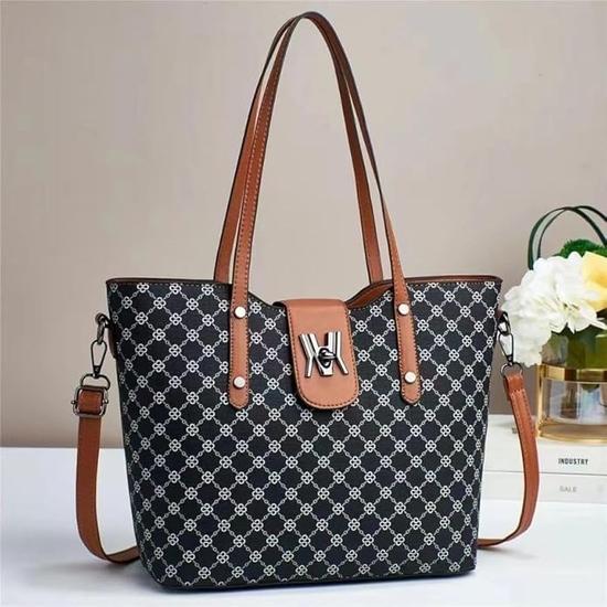 HUGGI Кошелек и сумка из искусственной кожи для женщин Сумки-тоуты для женщин Для офиса, путешествий и через плечо | Стильная пряжка на сумке и несколько карманов