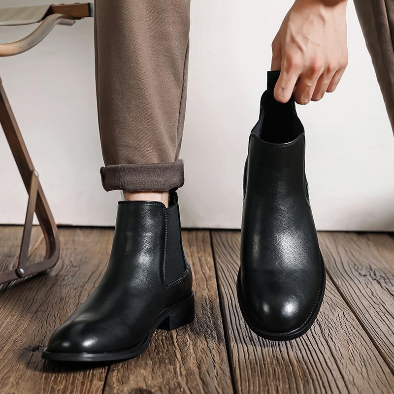 Ботинки челси мужские в британском стиле, пуловеры мужские, повседневные ботинки Martin с одной педалью, мужские 8207-M