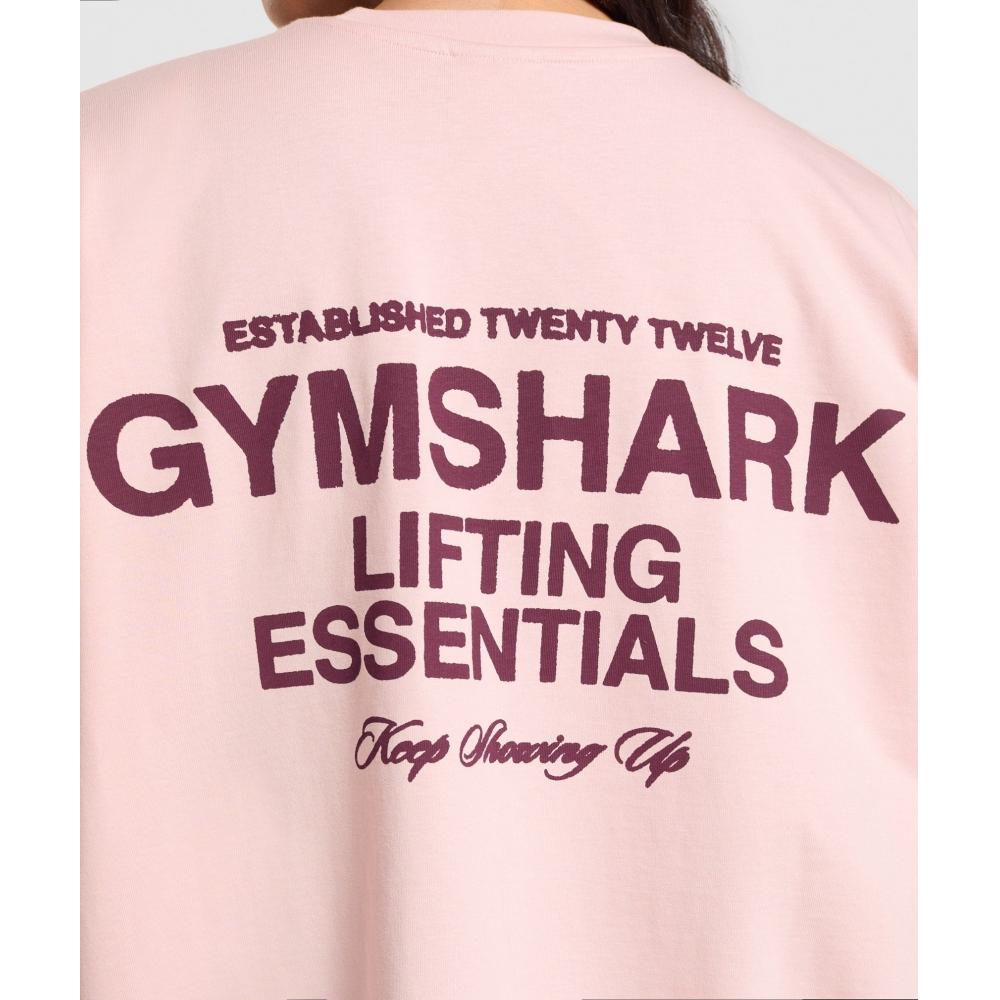 Gymshark Футболка с рисунком EsT 2012, розовая, B3b1r Kcpr