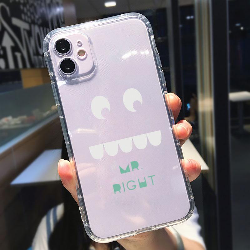 GYKZ Cute Dinosaur Bear Couple Clear Phone Case For IPhone 18 13 12 11 Pro XS MAX XR X SE2 6S 7 8 Plus Animal Silicone Cover Coque