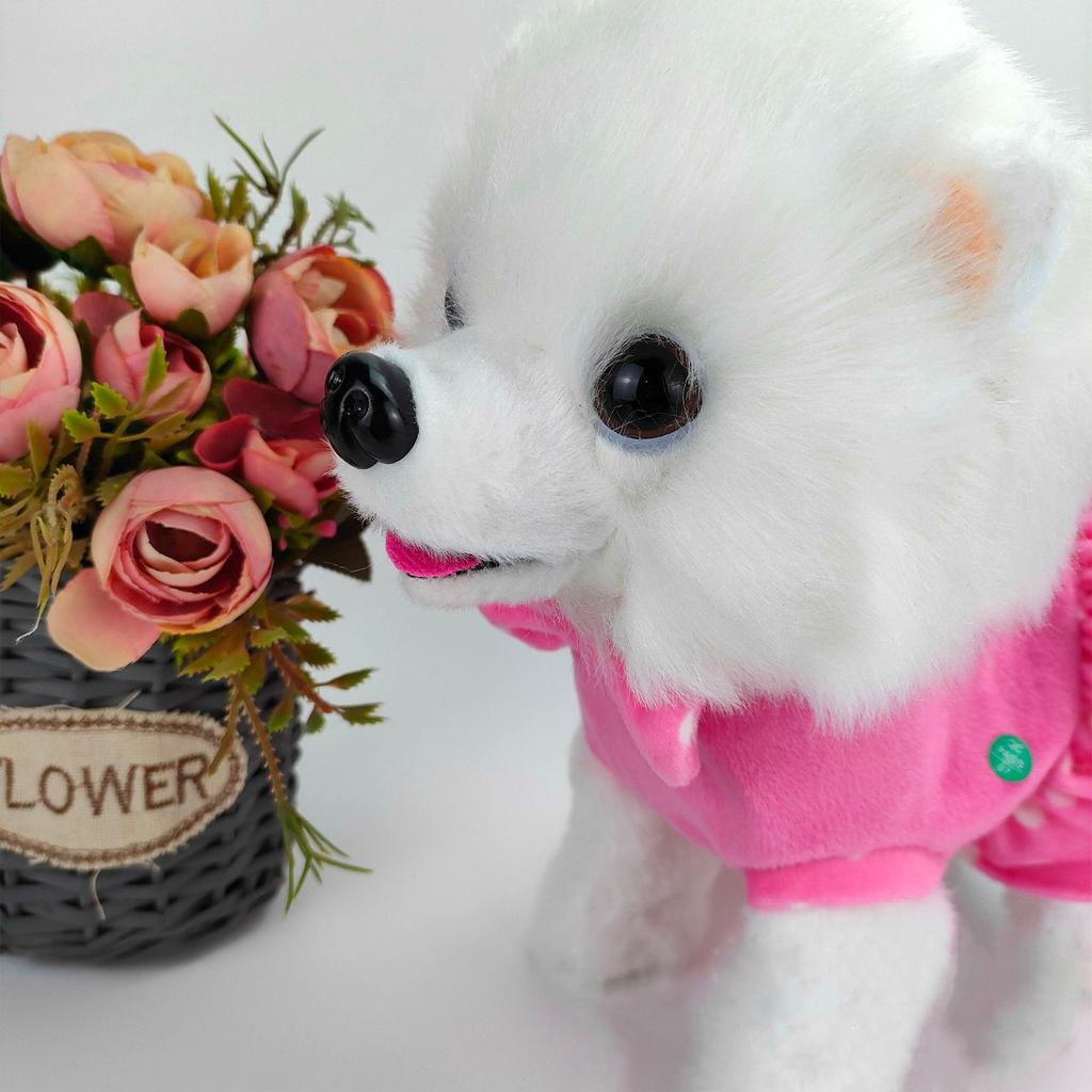 Поводок, электрическая игрушка для прогулок, имитация пения, игрушка для щенка, лай, плюшевая игрушка для собаки, обучающая игрушка для малышей, подарок для малышей