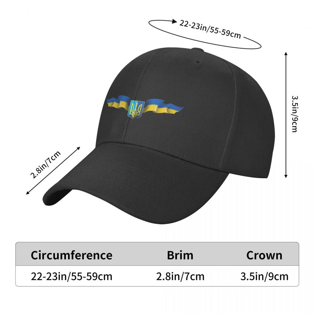 Flag Of Ukraine Baseball Cap Unisex Women Personalized Adjustable Adult Ukrainian Coat Of Arms Dad Hat Summer Spring Hats