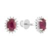 Silver Earrings with Natural Ruby 2.662ct (2187820)