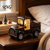 Portable Night Light Retro Christmas Pickup Truck with Snow Lantern, Battery Holiday Table Centerpiece Operated Decorative LED Lamp for Home Bedroom,