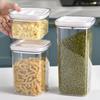 Прозрачная пластиковая банка для хранения пищевых продуктов — герметичная, для закусок и зерновых