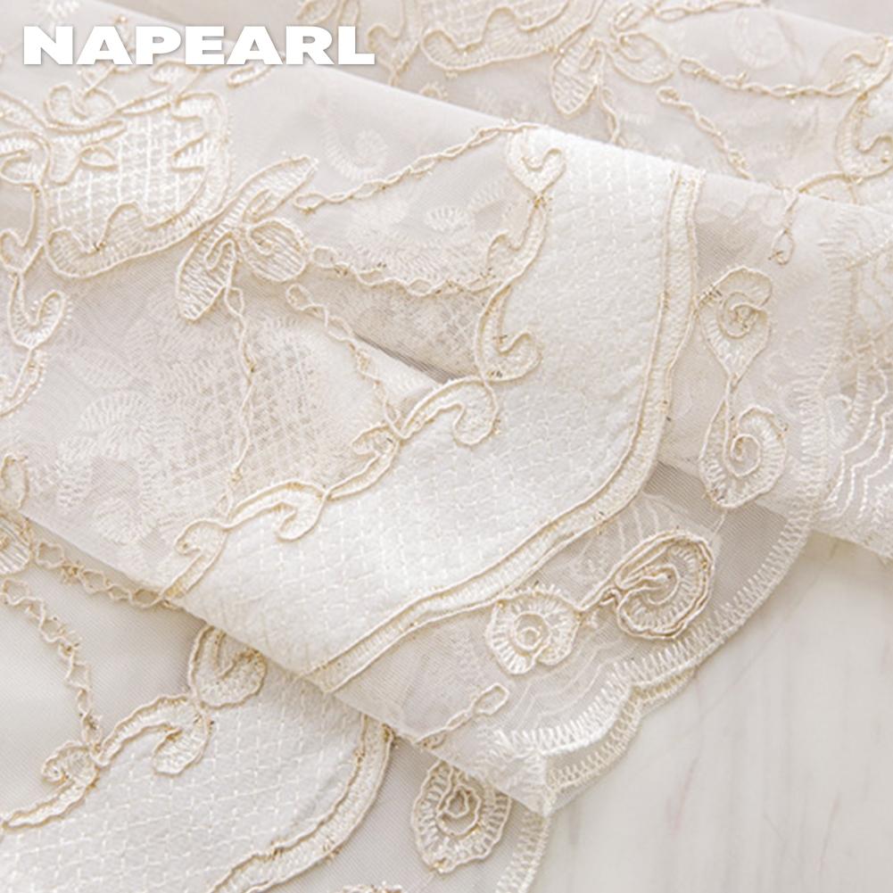 1 шт. NAPEARL Французское роскошное кружево с рельефной вышивкой, полупрозрачная тюль, высота 260 см, для гостиной, спальни, украшения окна, домашнего декора