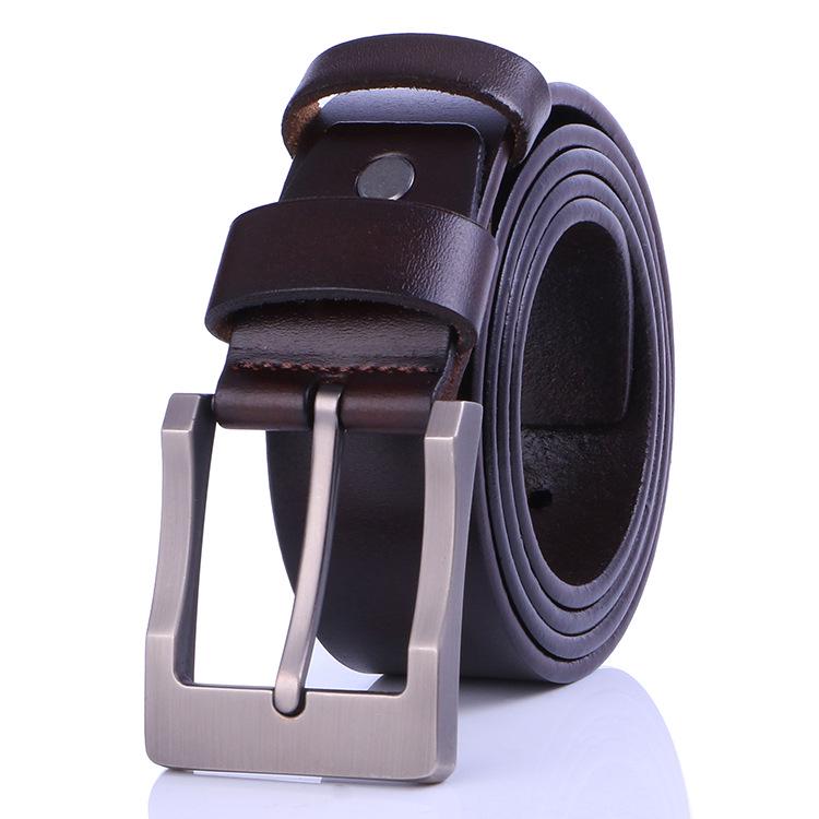 Belt Men'S Business Antique Jeans Youth Tide Cowhide Pin Buckle Belt Belt Leather Goods