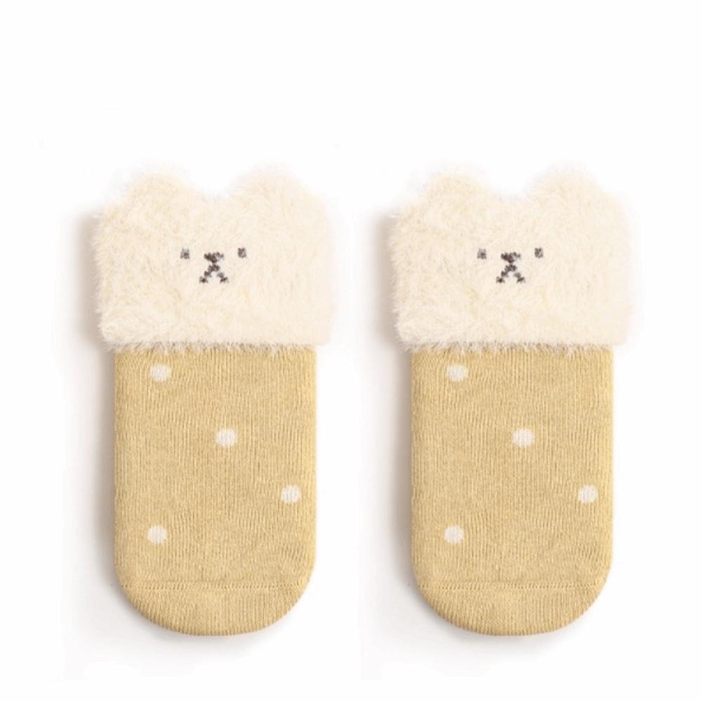 2 Pairs Thickened Warm Baby Winter Socks Breathable Newborn Socks Toddler Stockings  for 0-3 Years