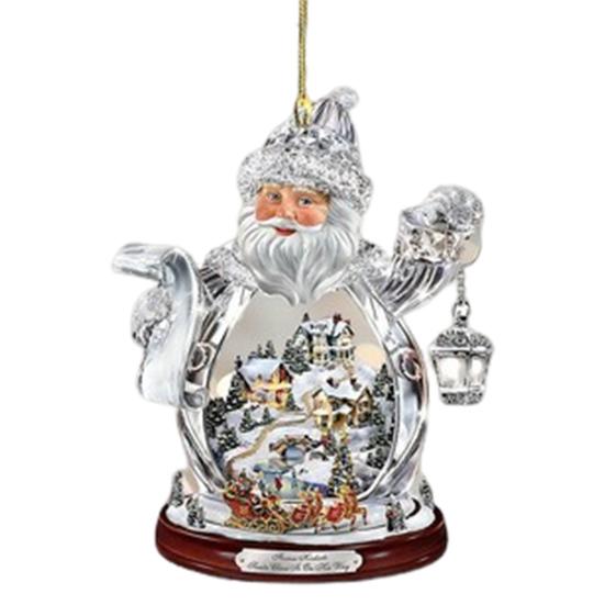 Yousheng Рождественский Снежный Деревенский Дом Украшение Бревенчатая Хижина Дерево Подвесное Украшение Акриловый Подвесной Декор Для Домашней Вечеринки Автомобильный Декор