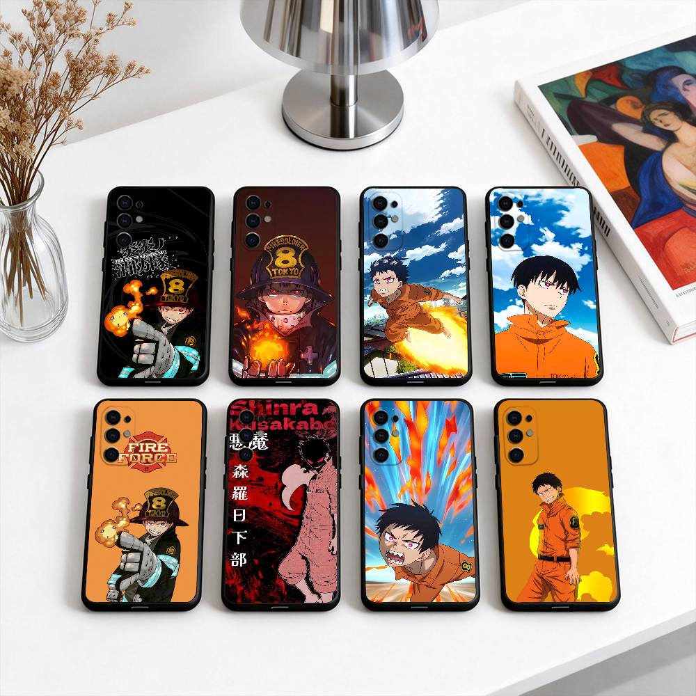 Fire Force S-Shinra K-Kusakabe-SK Phone Case For Samsung S25,S24,S21,S22,S23,S30,Ultra,S20,Plus,Fe,Lite,Note,10,Black Cover