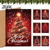 Christmas Gift Accessories 6 Pcs Tree Greeting Cards, Merry Sparkly Bulk Stationery Set Holiday Cards with Envelopes for Winter, Xmas Party Supplies