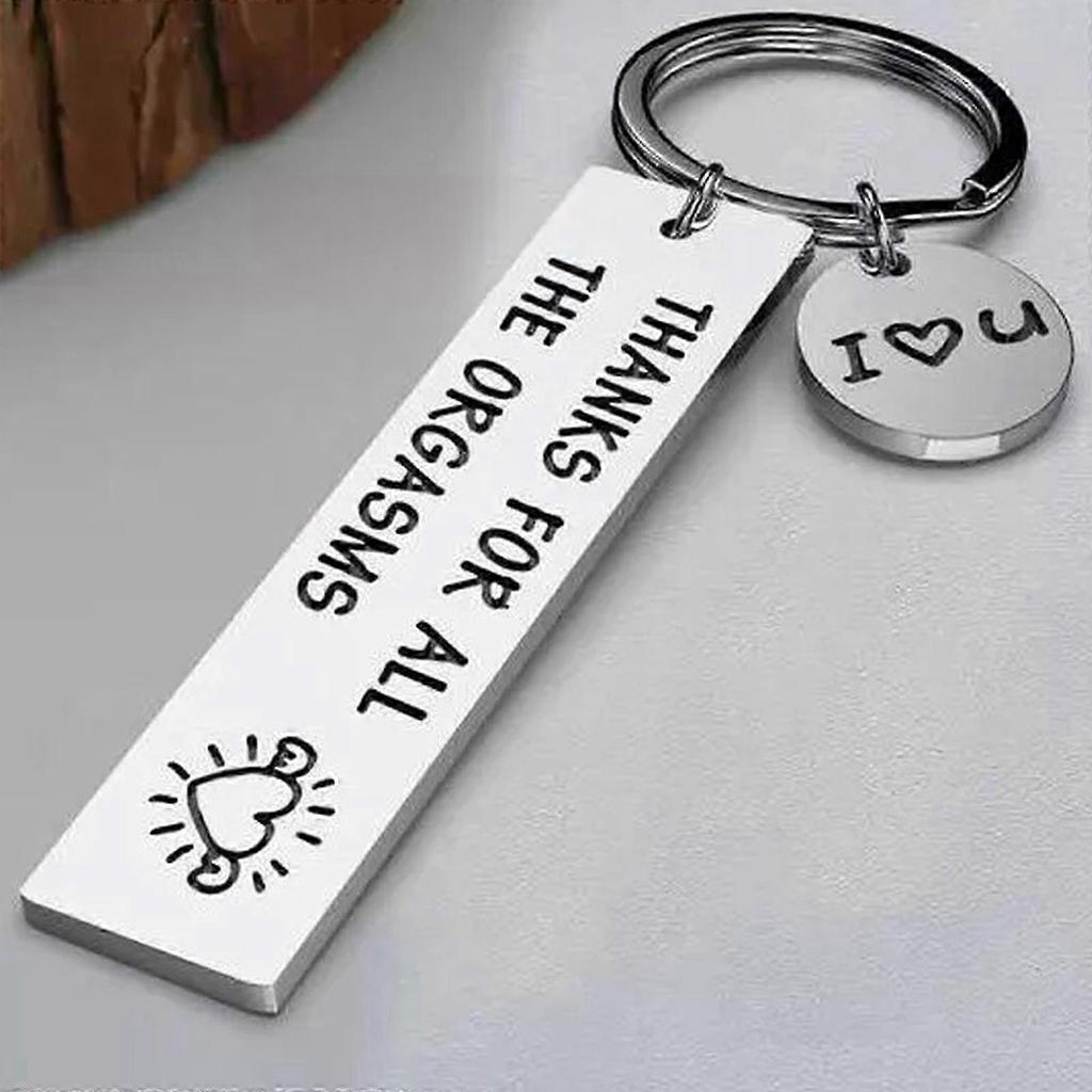 Couple Keychain Gifts for Boyfriend Girlfriend Thank You All the Orgasms Keyring Valentine's Day Gifts for Husband Wife