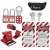 Safety Lockout Tagout Kit Lockset Fitting Tools Multifunctional Portable with Pocket Bag