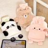 Cartoon Rabbit Panda Hot Water Plush Bags Kawaii Hot Water Bottle Cute Warm Water Bag Portable Hand Warmer with Cloth Cover