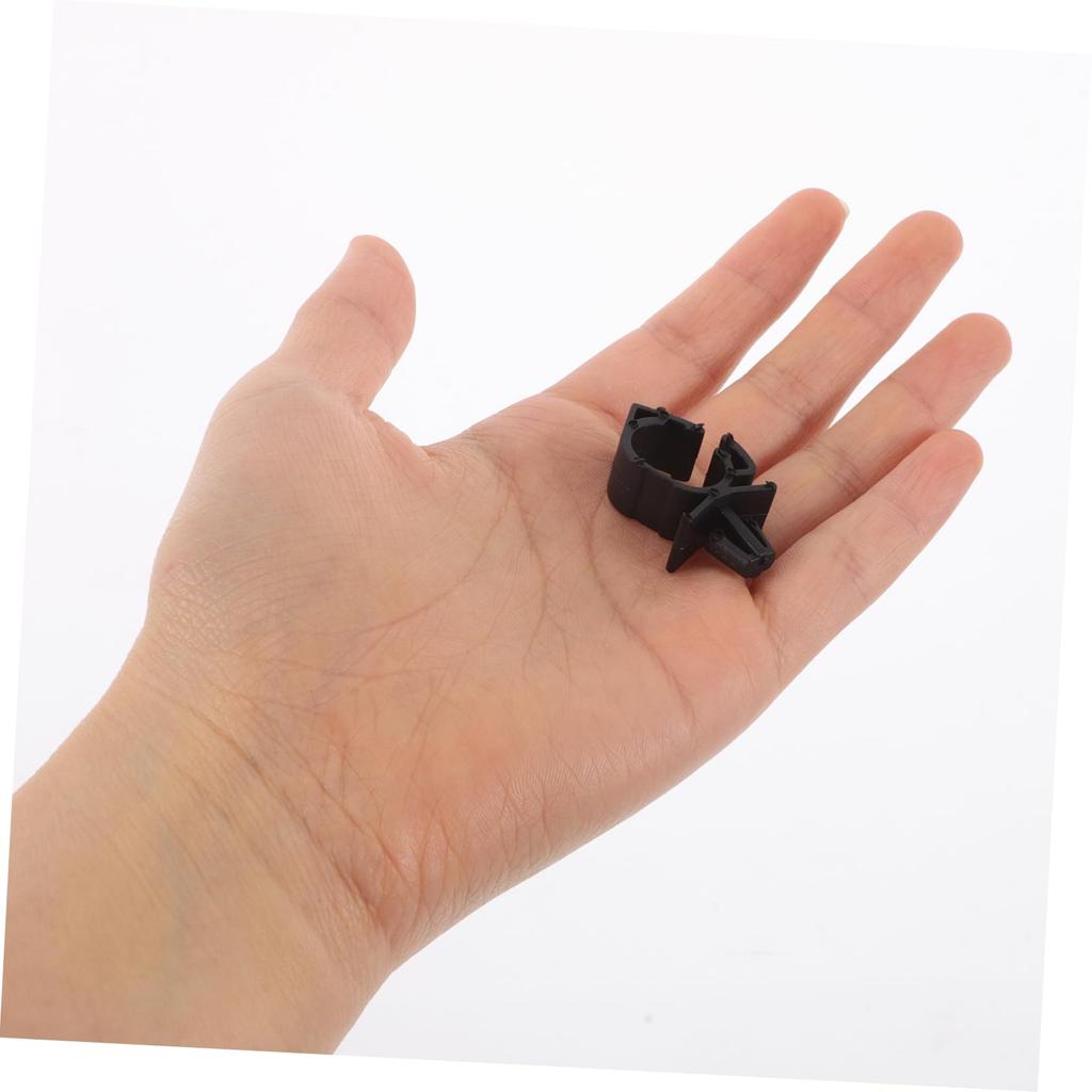 LOORGVEL 50pcs Car Wire Harness Securing Card Fastening Fastener Retainer Wire Cord Holder Clip Appliance Cord Organizer Conduit Black Plastic