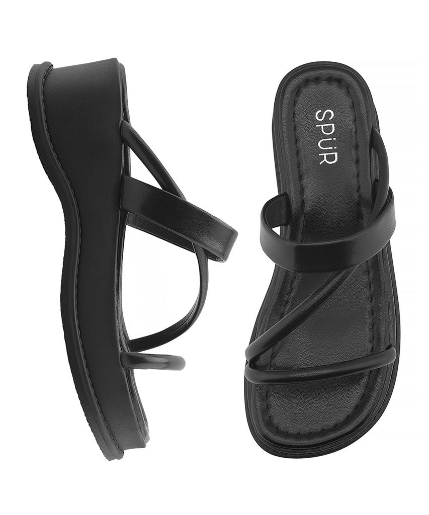 Шлепанцы-мюли Spur Sunrise Strap Mule -Ss9056 (3Color) Сандалии-шлепанцы на платформе 5,5 см
