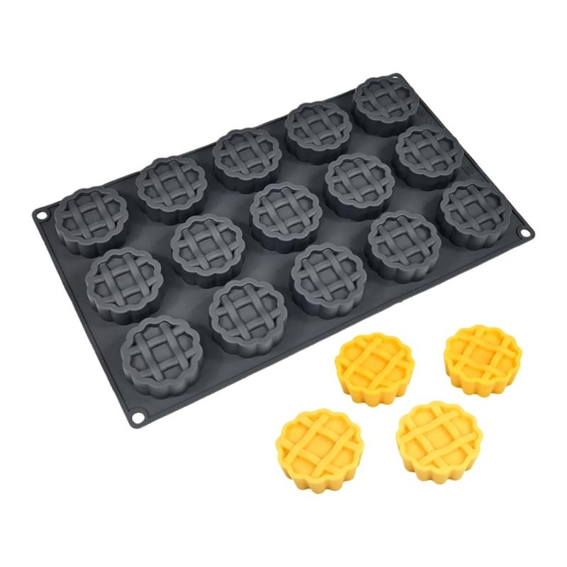 Food Grade Silicone Baking Molds Make 15 Round Waffles Chocolates And Cookie Multipurpose Baking Supplies
