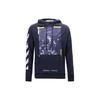 Off-White Oil Painting Figure And Letter Logo Print Hoodie Long Sleeve Sweatshirt Men Tops Navy-Blue OMBB003F170030163201