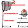 Large Size Fishing-Net Rubber Coated Landing Net Pole Easy Catch&Release Foldable Telescopic Sea Fishing Goods Accessorie