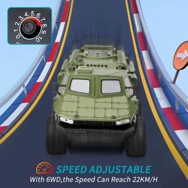 Шестиколесный армейский грузовик 1/16 Бронированный автомобиль с дистанционным управлением Полномасштабный шестиприводный трюк с дистанционным управлением