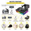 Heat Press 5 in 1 Heat Press Machine 38x30cm T-shirt Press Mug Printing Machine Multifuctional Heat Transfer Machine for T-shirt Mug Hat Plate