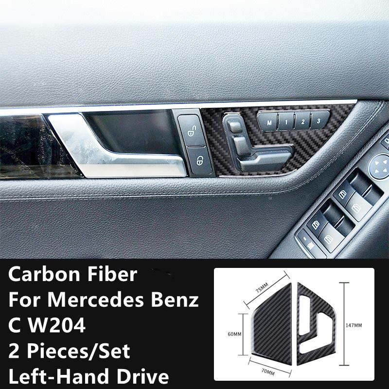 Углеродное волокно, модификация салона автомобиля, накладка, полоски, декоративные наклейки для Mercedes Benz C W204, внутренняя отделка автомобиля
